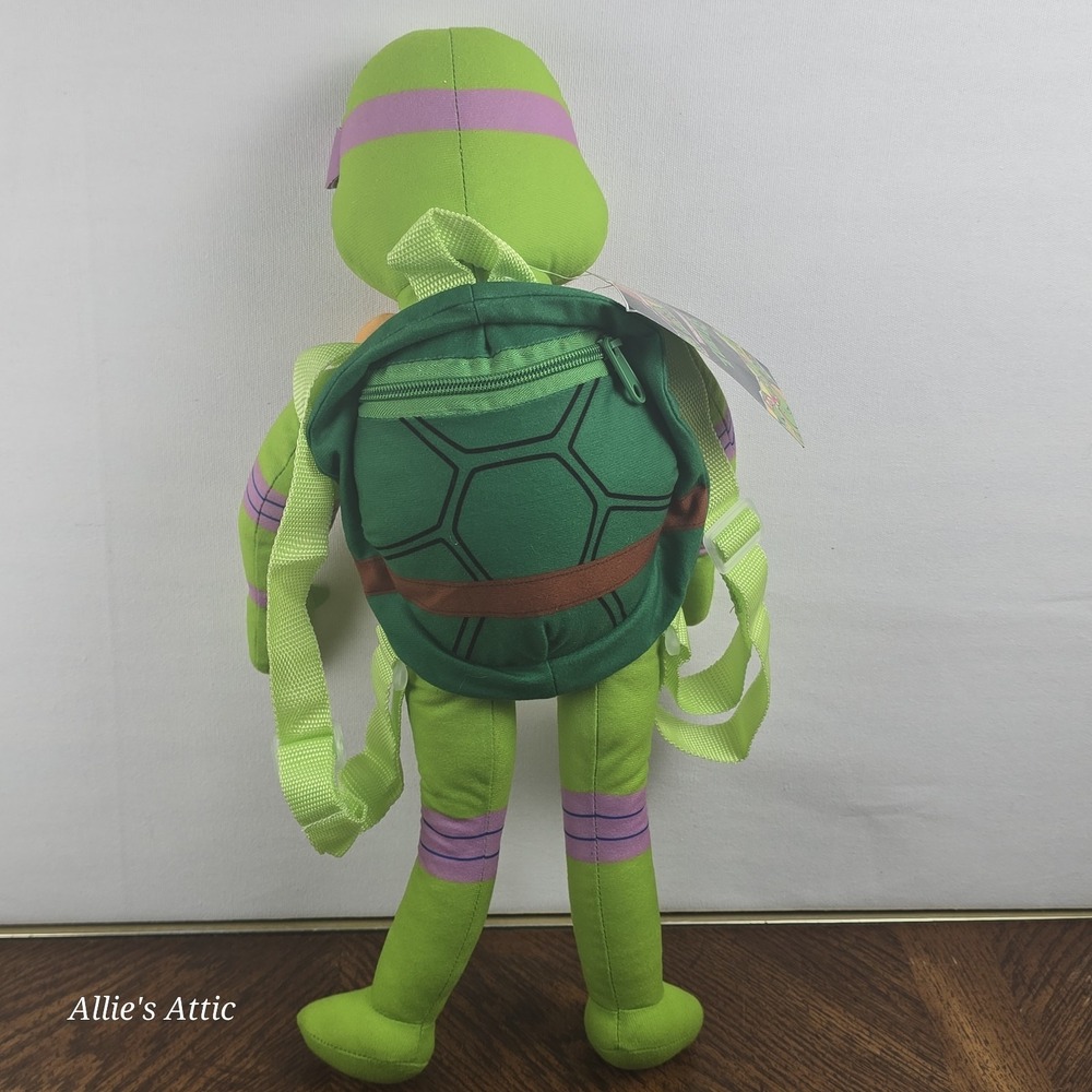 Donatello Teenage Mutant Ninja Turtles Plush Backpack Bag Stuffed‎ TMNT 20" New - Picture 3 of 6